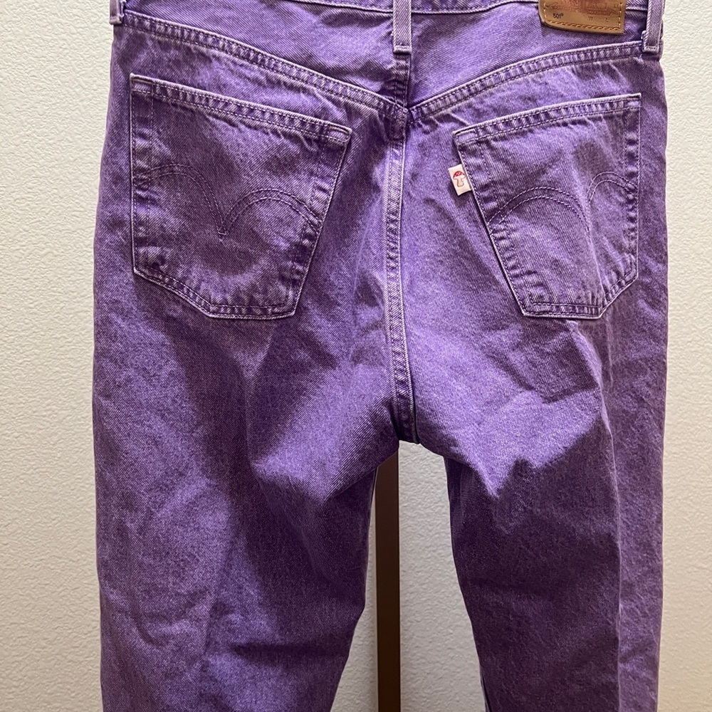 Levi’s fresh 501® ORIGINAL CROPPED WOMEN"S JEANS purple Sz 29 X 26 - Picture 7 of 14